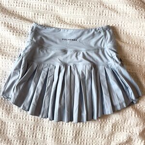 GOLDHINGE Women's Sky Blue Mini Skirt